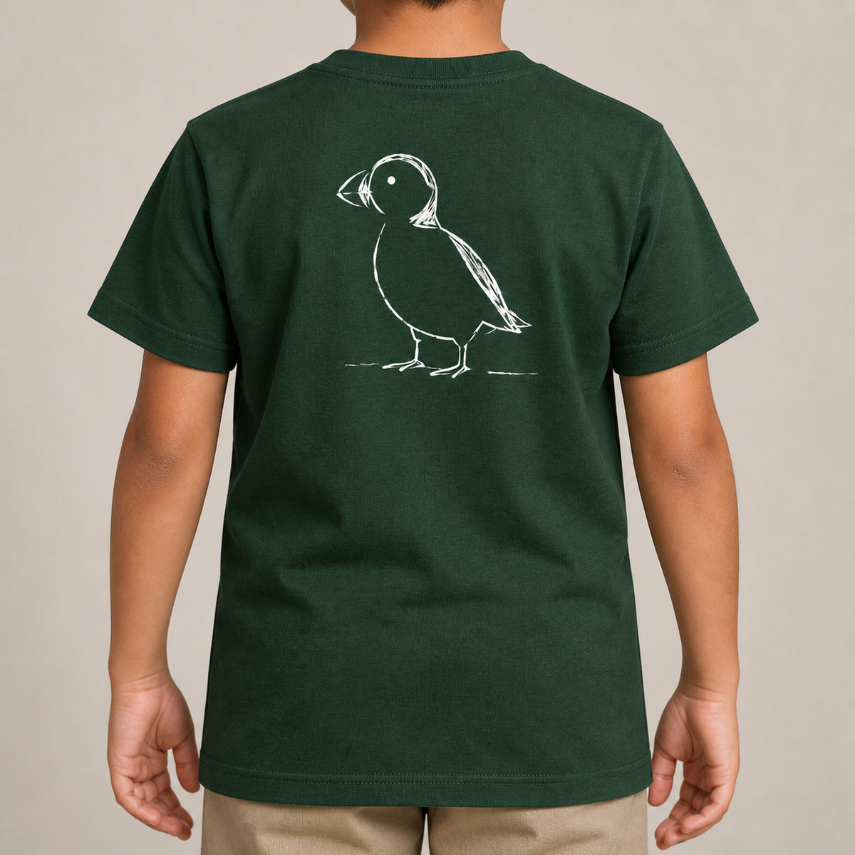 Proud Puffin Kids' T-shirt - Wild Lines lead image