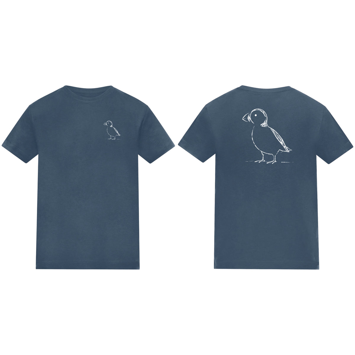 Proud Puffin Kids' T-shirt - Wild Lines Airforce Blue colour variant image