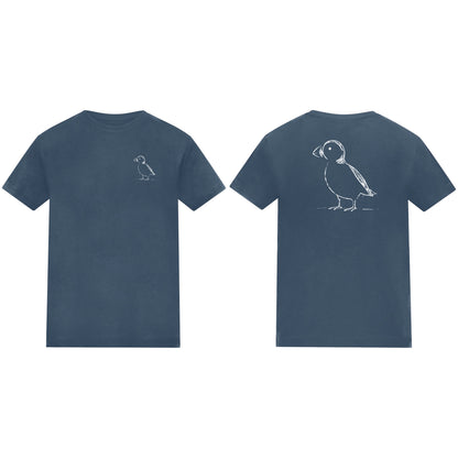 Proud Puffin Kids' T-shirt - Wild Lines Airforce Blue colour variant image