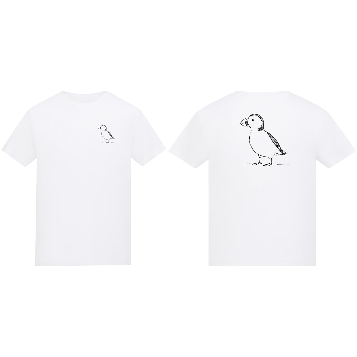 Proud Puffin Kids' T-shirt - Wild Lines Arctic White colour variant image