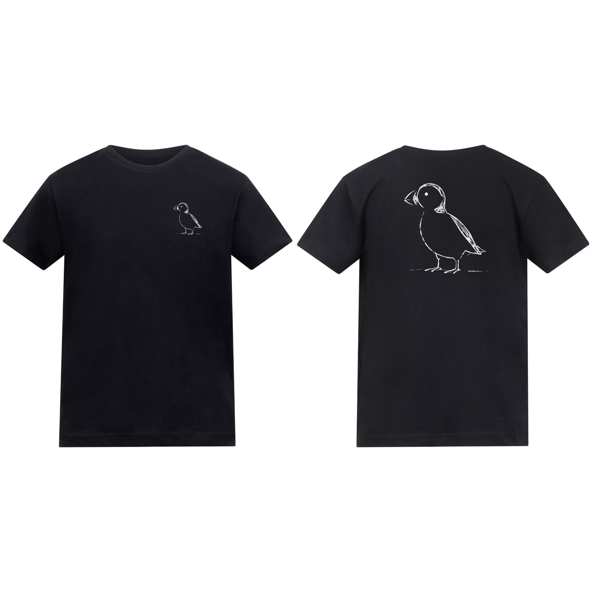 Proud Puffin Kids' T-shirt - Wild Lines Deep Black colour variant image
