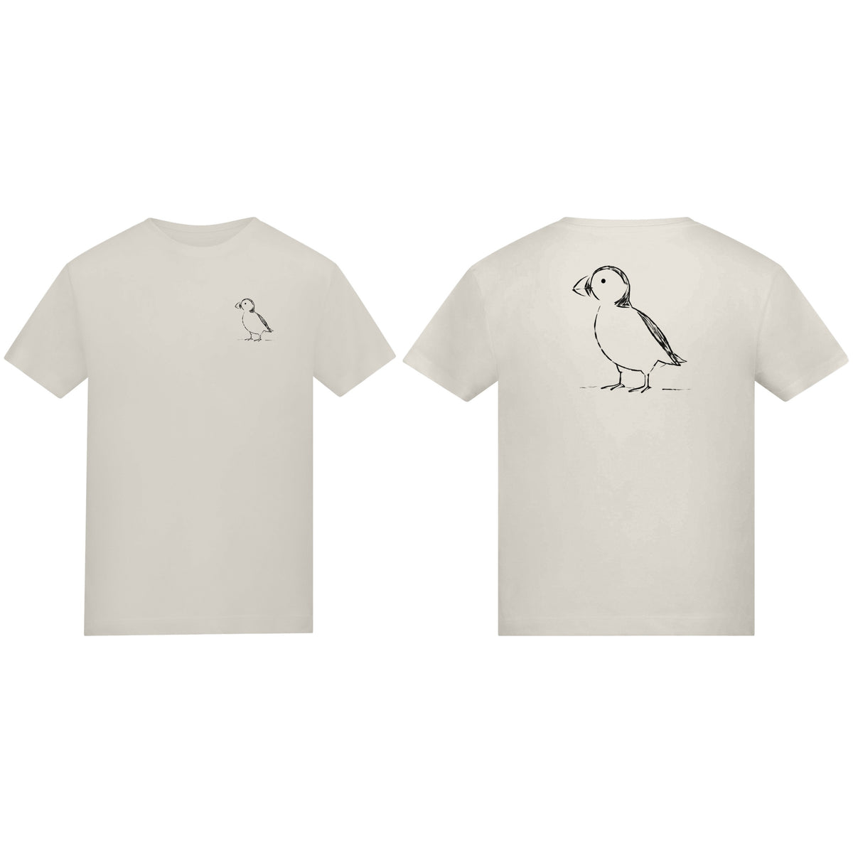 Proud Puffin Kids' T-shirt - Wild Lines Natural Stone colour variant image