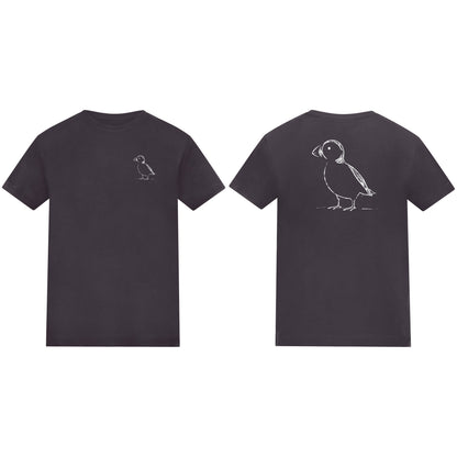 Proud Puffin Kids' T-shirt - Wild Lines Solid Charcoal colour variant image