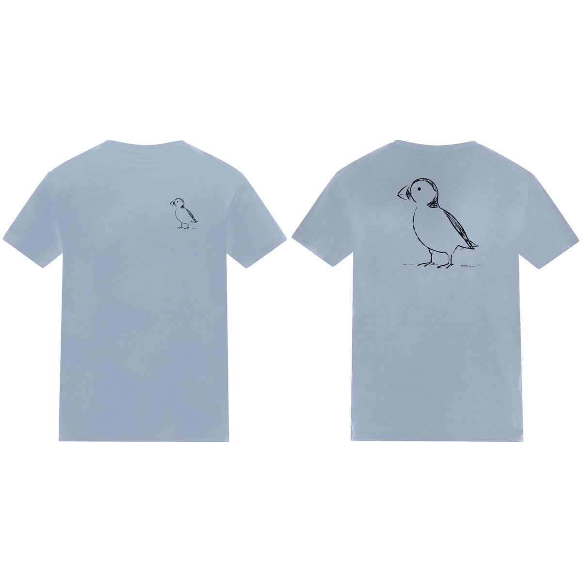 Proud Puffin Kids' T-shirt - Wild Lines Sky Blue colour variant image