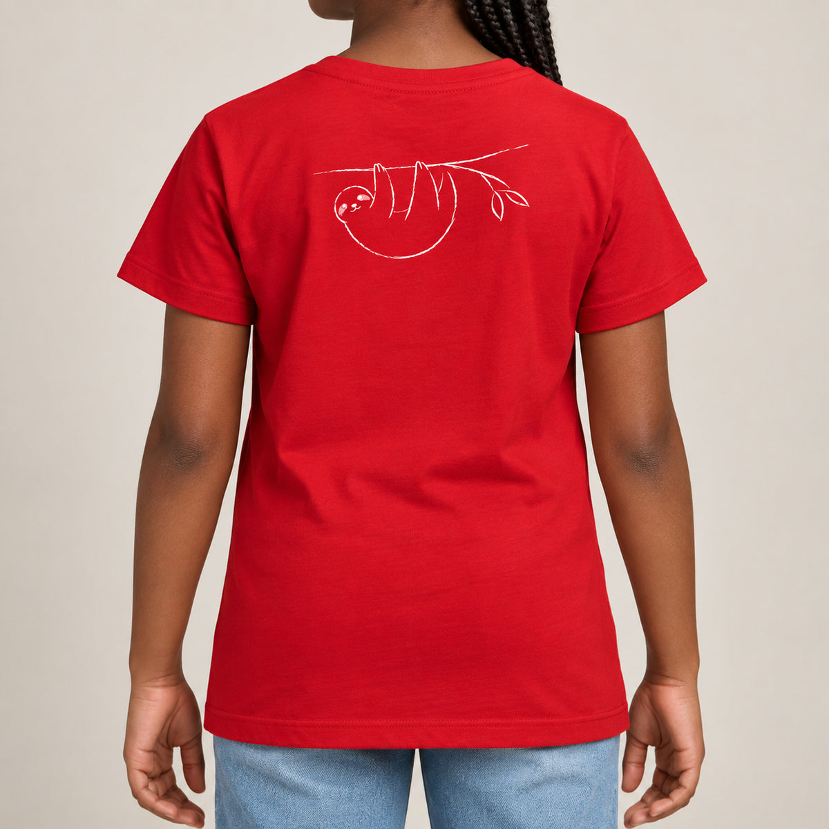 Hanging Sloth Kids' T-shirt - Wild Lines lead image