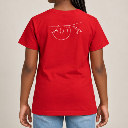 Hanging Sloth Kids' T-shirt - Wild Lines lead image