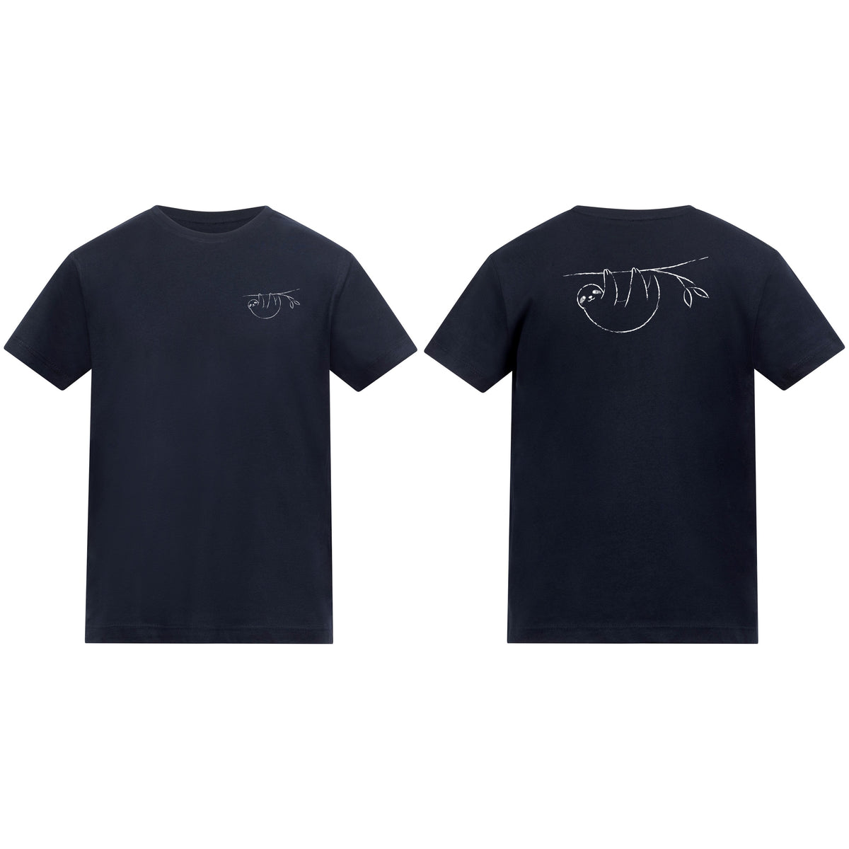Hanging Sloth Kids' T-shirt - Wild Lines French Navy colour variant image
