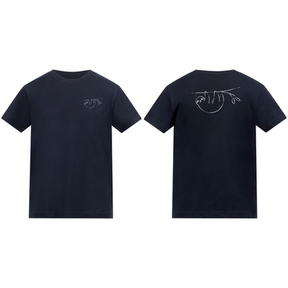 Hanging Sloth Kids' T-shirt - Wild Lines French Navy colour variant image