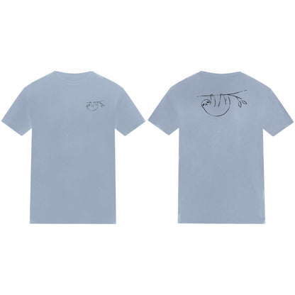 Hanging Sloth Kids' T-shirt - Wild Lines Sky Blue colour variant image