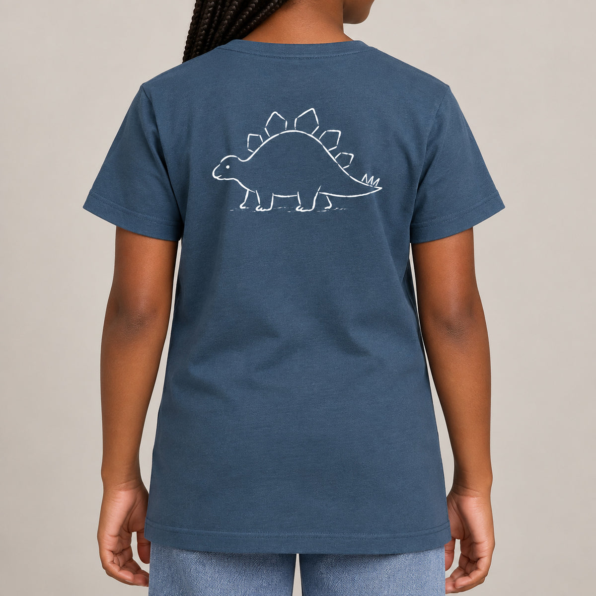 Stepping Stegosaurus Kids' T-shirt - Wild Lines lead image