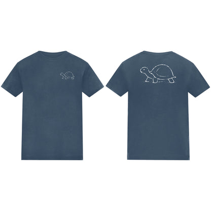 Steady Tortoise Kids' T-shirt - Wild Lines Airforce Blue colour variant image