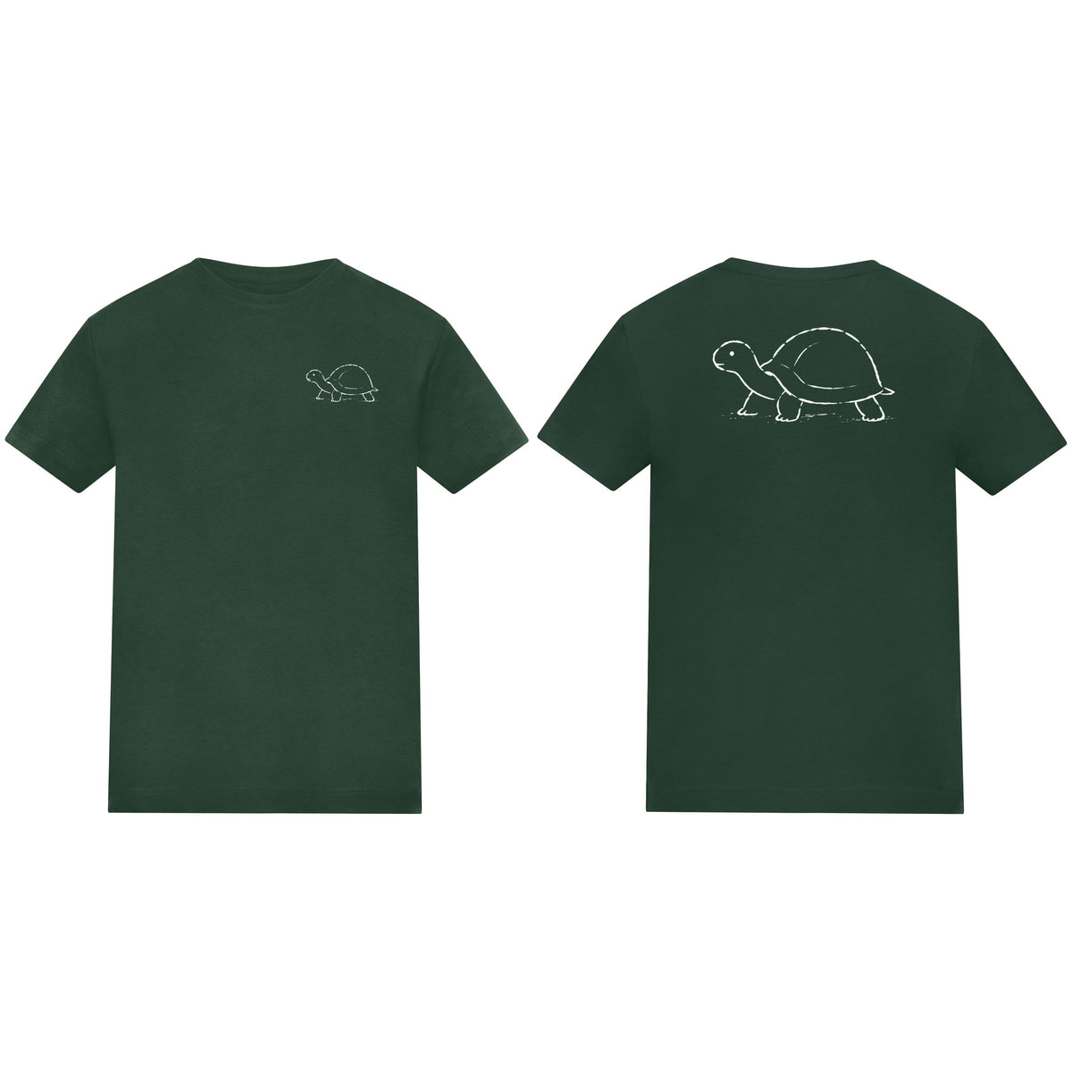 Steady Tortoise Kids' T-shirt - Wild Lines Bottle Green colour variant image