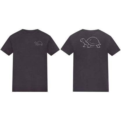 Steady Tortoise Kids' T-shirt - Wild Lines Solid Charcoal colour variant image