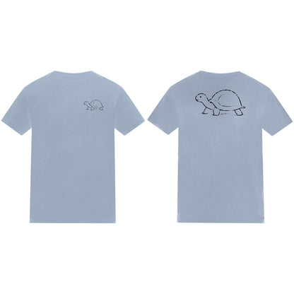 Steady Tortoise Kids' T-shirt - Wild Lines Sky Blue colour variant image