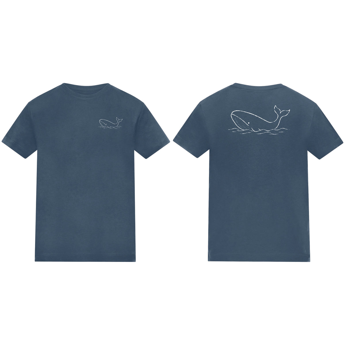 Drifting Whale Kids' T-shirt - Wild Lines Airforce Blue colour variant image