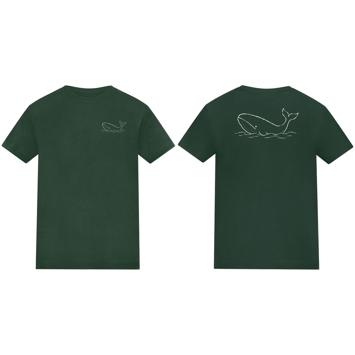 Drifting Whale Kids' T-shirt - Wild Lines Bottle Green colour variant image