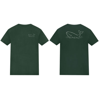 Drifting Whale Kids' T-shirt - Wild Lines Bottle Green colour variant image