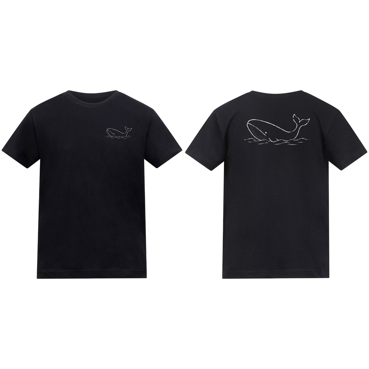 Drifting Whale Kids' T-shirt - Wild Lines Deep Black colour variant image