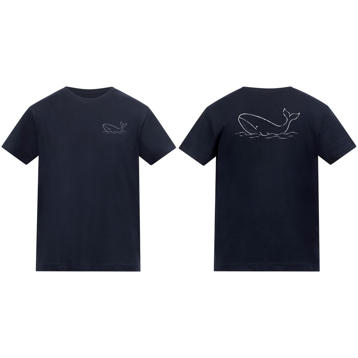 Drifting Whale Kids' T-shirt - Wild Lines French Navy colour variant image