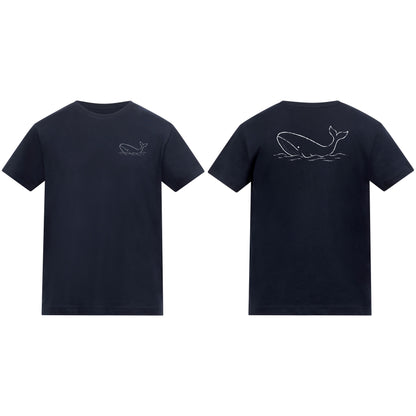 Drifting Whale Kids' T-shirt - Wild Lines French Navy colour variant image