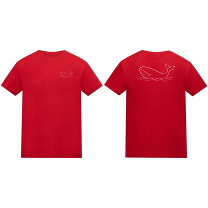 Drifting Whale Kids' T-shirt - Wild Lines Fire Red colour variant image