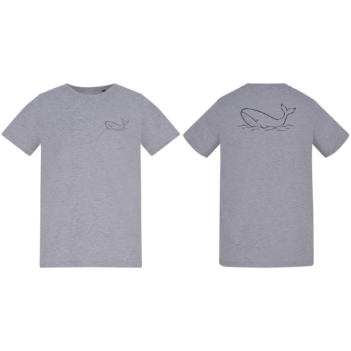 Drifting Whale Kids' T-shirt - Wild Lines Heather Grey colour variant image