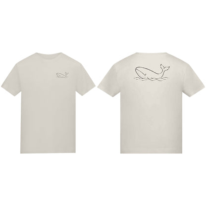 Drifting Whale Kids' T-shirt - Wild Lines Natural Stone colour variant image