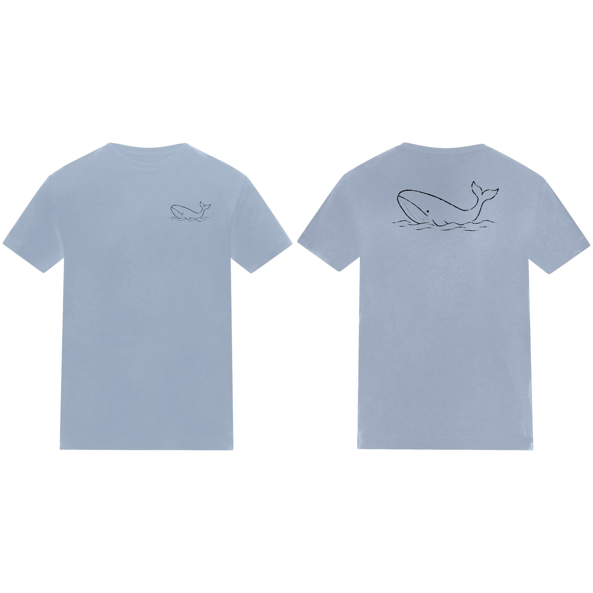 Drifting Whale Kids' T-shirt - Wild Lines Sky Blue colour variant image