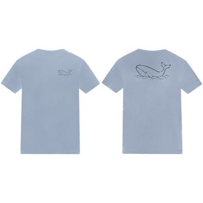Drifting Whale Kids' T-shirt - Wild Lines Sky Blue colour variant image
