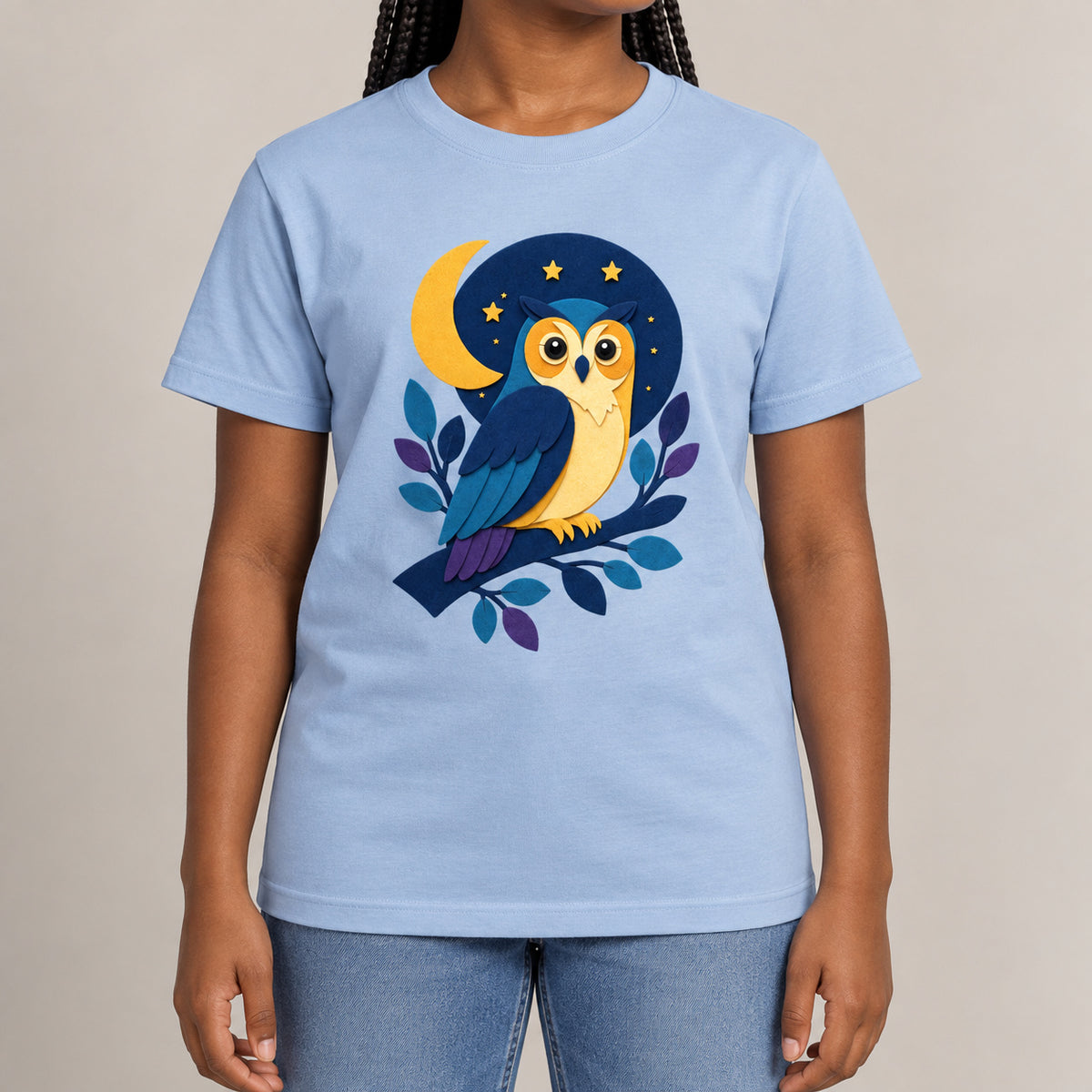 Owl in the Moonlight Kids' T-shirt - Felt & Fauna lead image