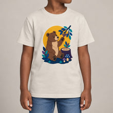Bear's Woodland Wave Kids' T-shirt - Felt & Fauna lead image