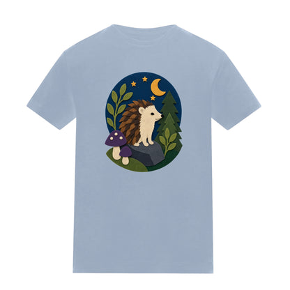 Hedgehog Under the Stars Kids' T-shirt - Felt & Fauna Sky Blue colour variant image