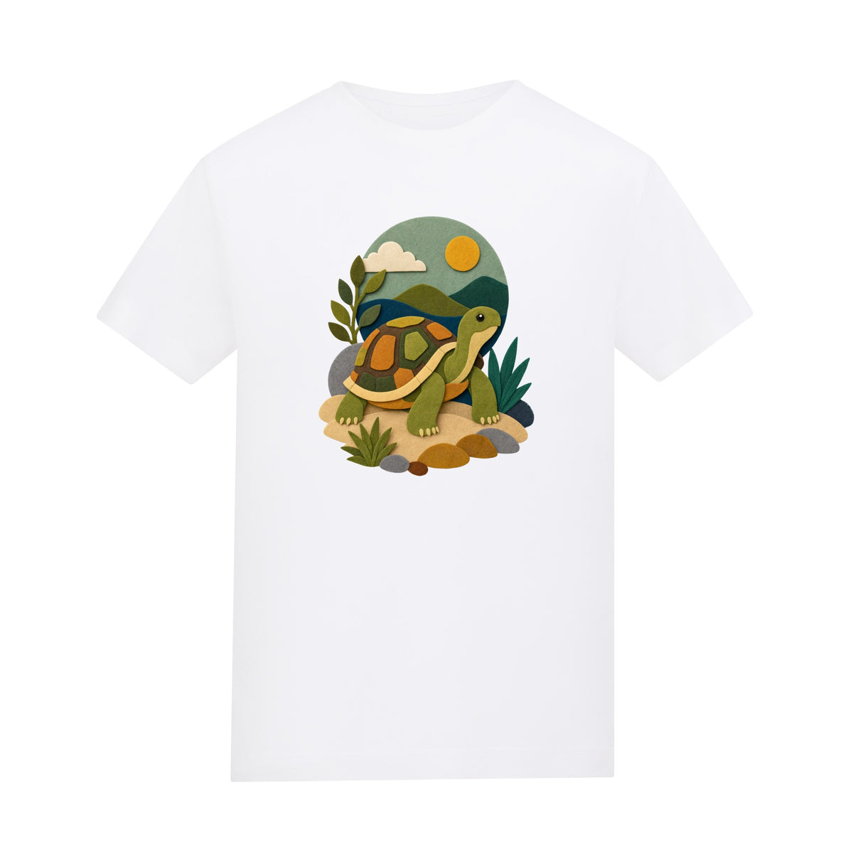 Tortoise on the Trail Kids' T-shirt - Felt & Fauna Arctic White colour variant image