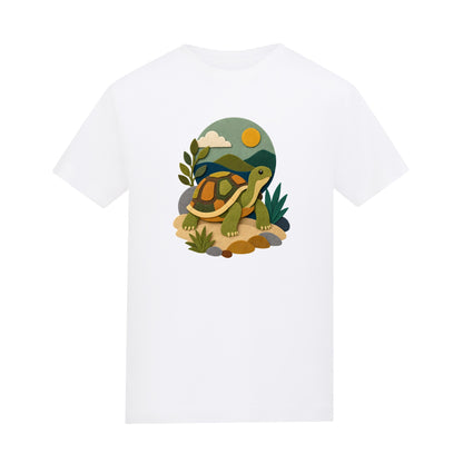 Tortoise on the Trail Kids' T-shirt - Felt & Fauna Arctic White colour variant image