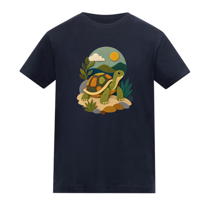 Tortoise on the Trail Kids' T-shirt - Felt & Fauna French Navy colour variant image