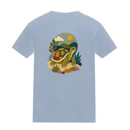 Tortoise on the Trail Kids' T-shirt - Felt & Fauna Sky Blue colour variant image