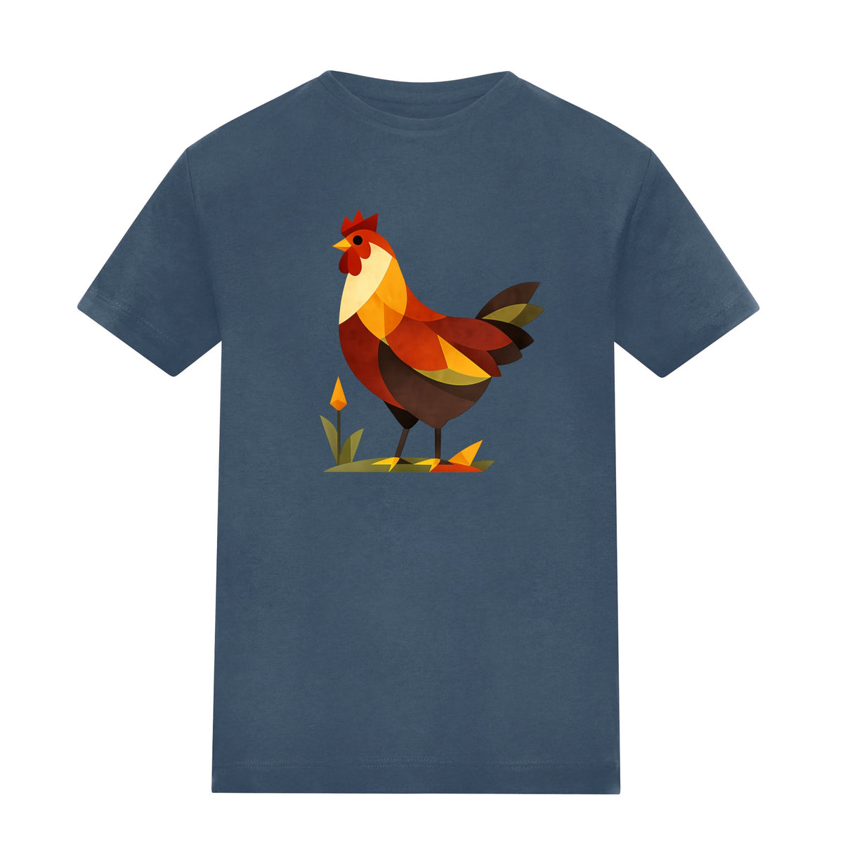 Cockerel at Dawn Kids' T-shirt - Prism Kingdom Airforce Blue colour variant image