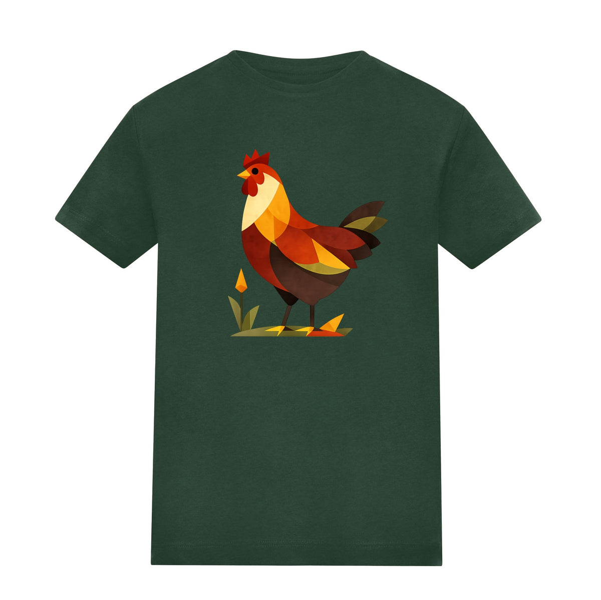 Cockerel at Dawn Kids' T-shirt - Prism Kingdom Bottle Green colour variant image