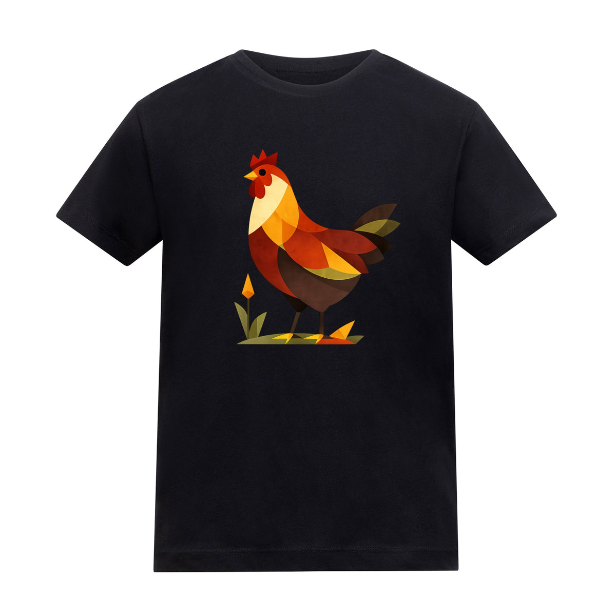 Cockerel at Dawn Kids' T-shirt - Prism Kingdom Deep Black colour variant image
