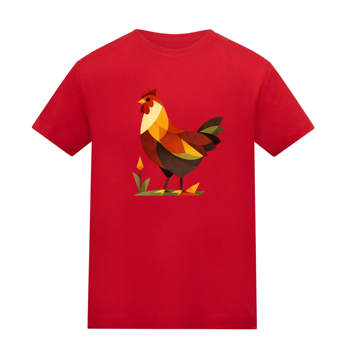 Cockerel at Dawn Kids' T-shirt - Prism Kingdom Fire Red colour variant image