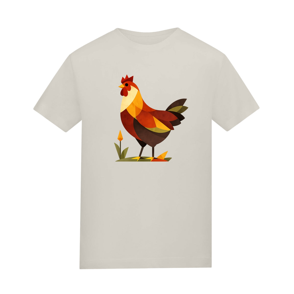 Cockerel at Dawn Kids' T-shirt - Prism Kingdom Natural Stone colour variant image