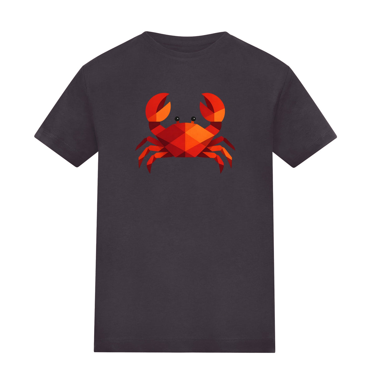 Crab in Crimson Kids' T-shirt - Prism Kingdom Solid Charcoal colour variant image