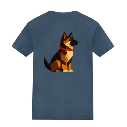 Watchful German Shepherd Kids' T-shirt - Prism Kingdom Airforce Blue colour variant image