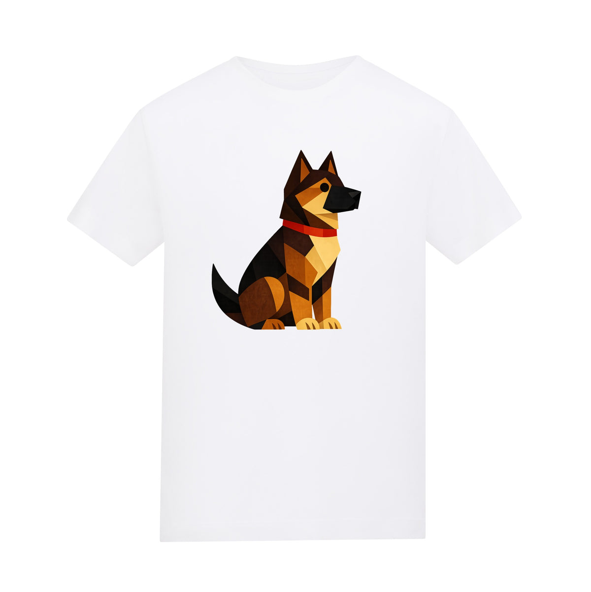 Watchful German Shepherd Kids' T-shirt - Prism Kingdom Arctic White colour variant image
