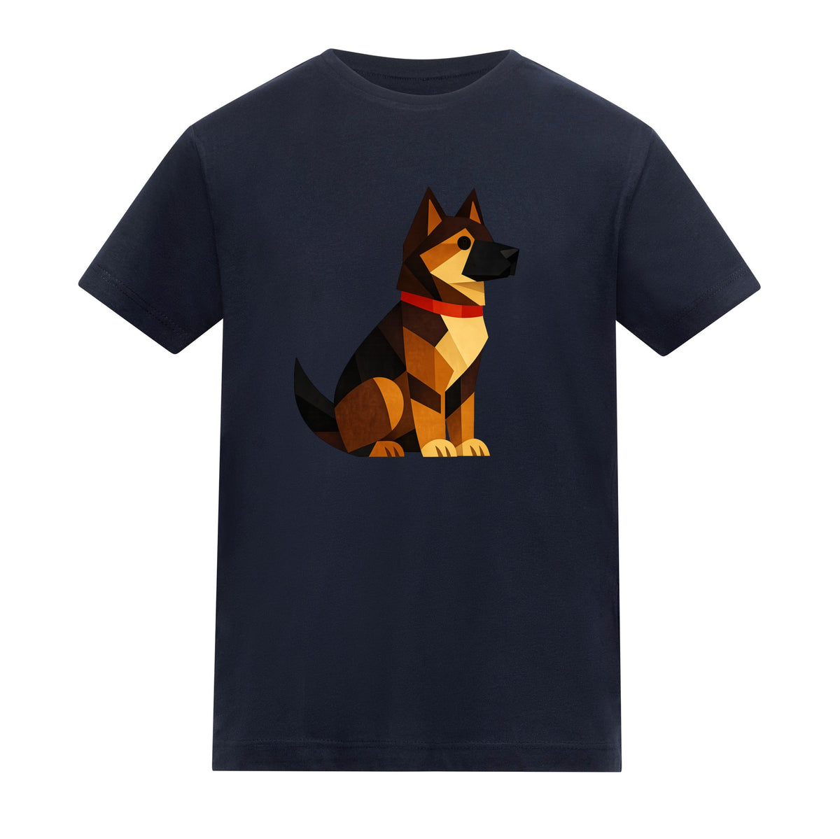 Watchful German Shepherd Kids' T-shirt - Prism Kingdom French Navy colour variant image