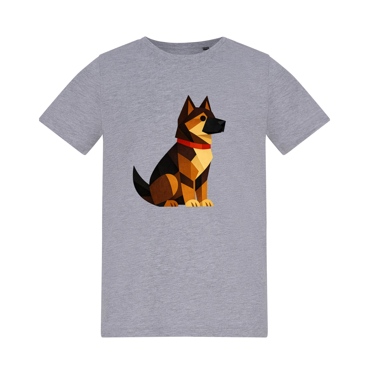 Watchful German Shepherd Kids' T-shirt - Prism Kingdom Heather Grey colour variant image