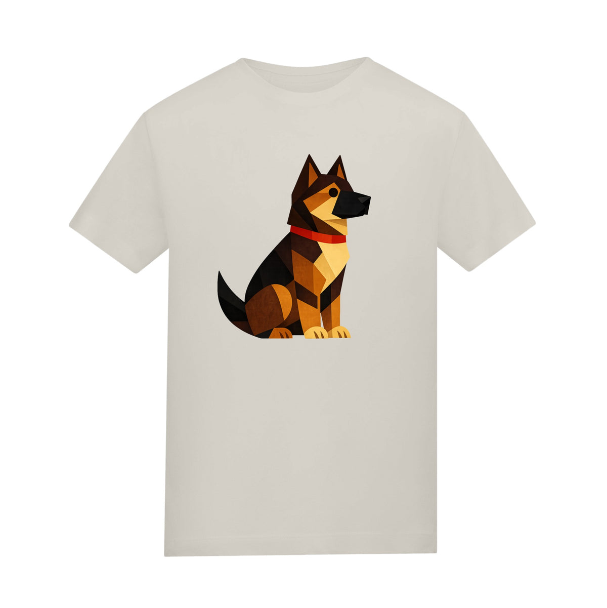 Watchful German Shepherd Kids' T-shirt - Prism Kingdom Natural Stone colour variant image