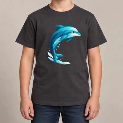 Dolphin in Motion Kids' T-shirt - Prism Kingdom lead image