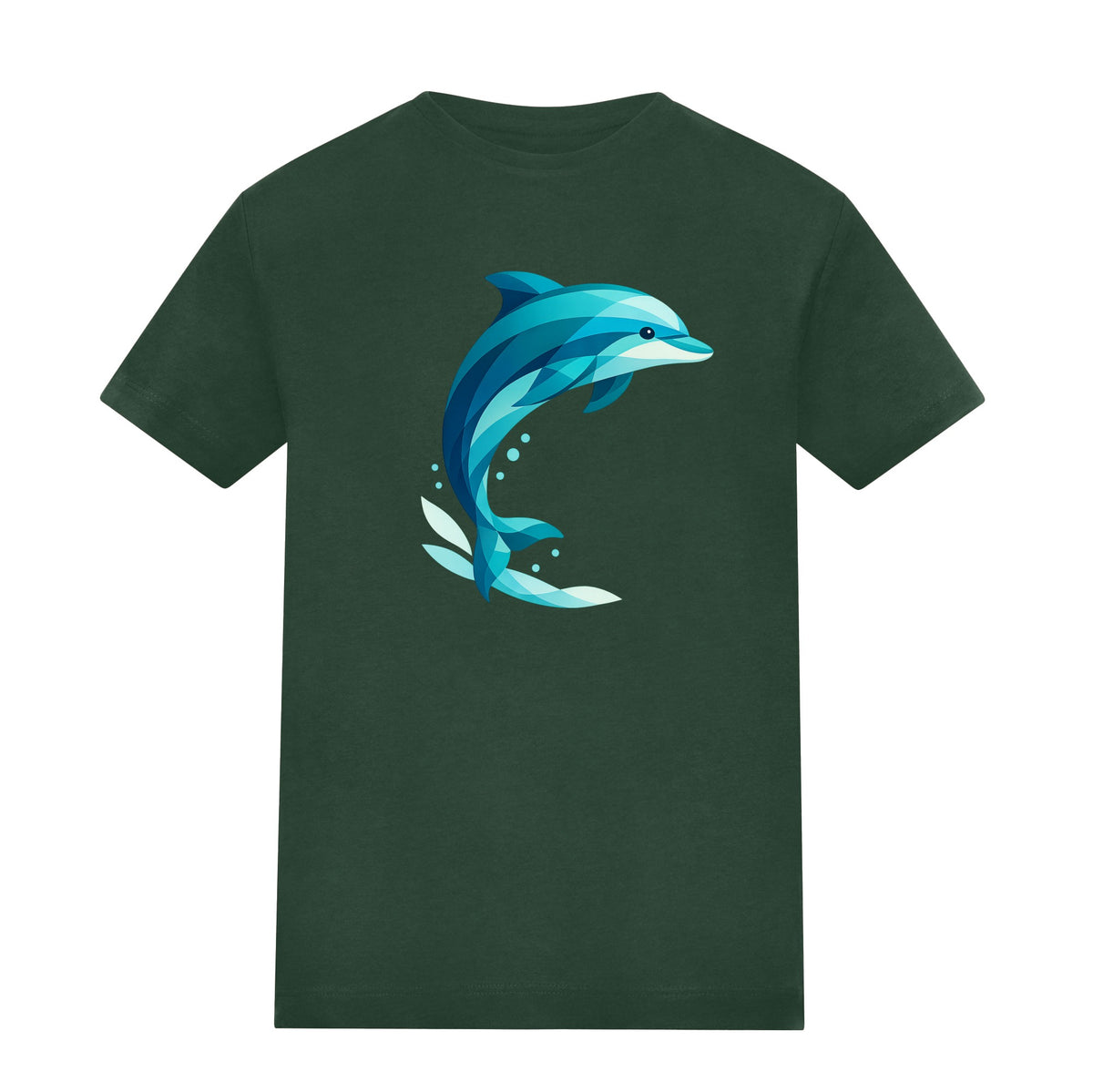 Dolphin in Motion Kids' T-shirt - Prism Kingdom Bottle Green colour variant image