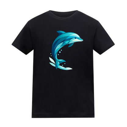 Dolphin in Motion Kids' T-shirt - Prism Kingdom Deep Black colour variant image